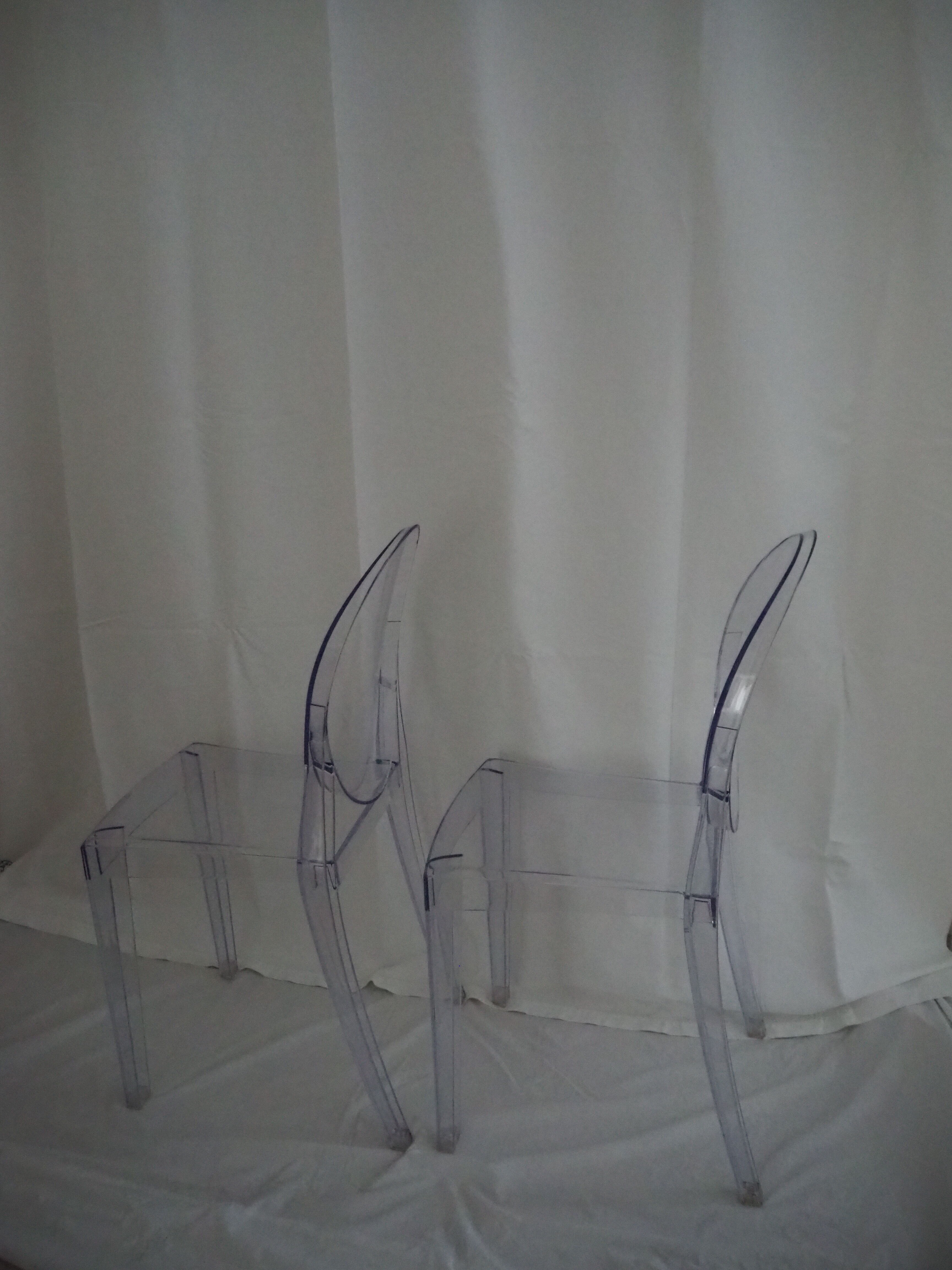 Pair of stackable chairs Victoria Ghost / Polycarbonate 2.0