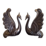 Pair of bookends with swans Maurice Frécourt (1890-1961)