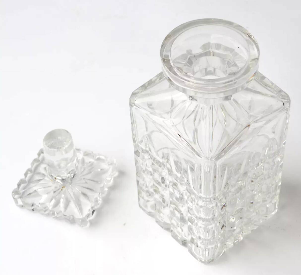 Cut crystal whiskey decanter