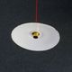 Exterior black enamelled sheet metal suspension delivered with a new socket and red cord