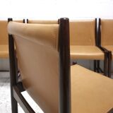 6 chaises modèle Cantu, Sergio Rodrigues, édition Brésilienne 1960