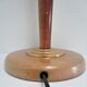 Pied de lampe bois massif patiné et métal doré vintage style art déco