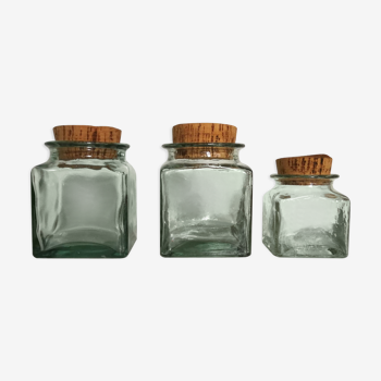 Vintage jars trio
