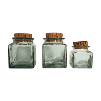 Trio de bocaux vintage