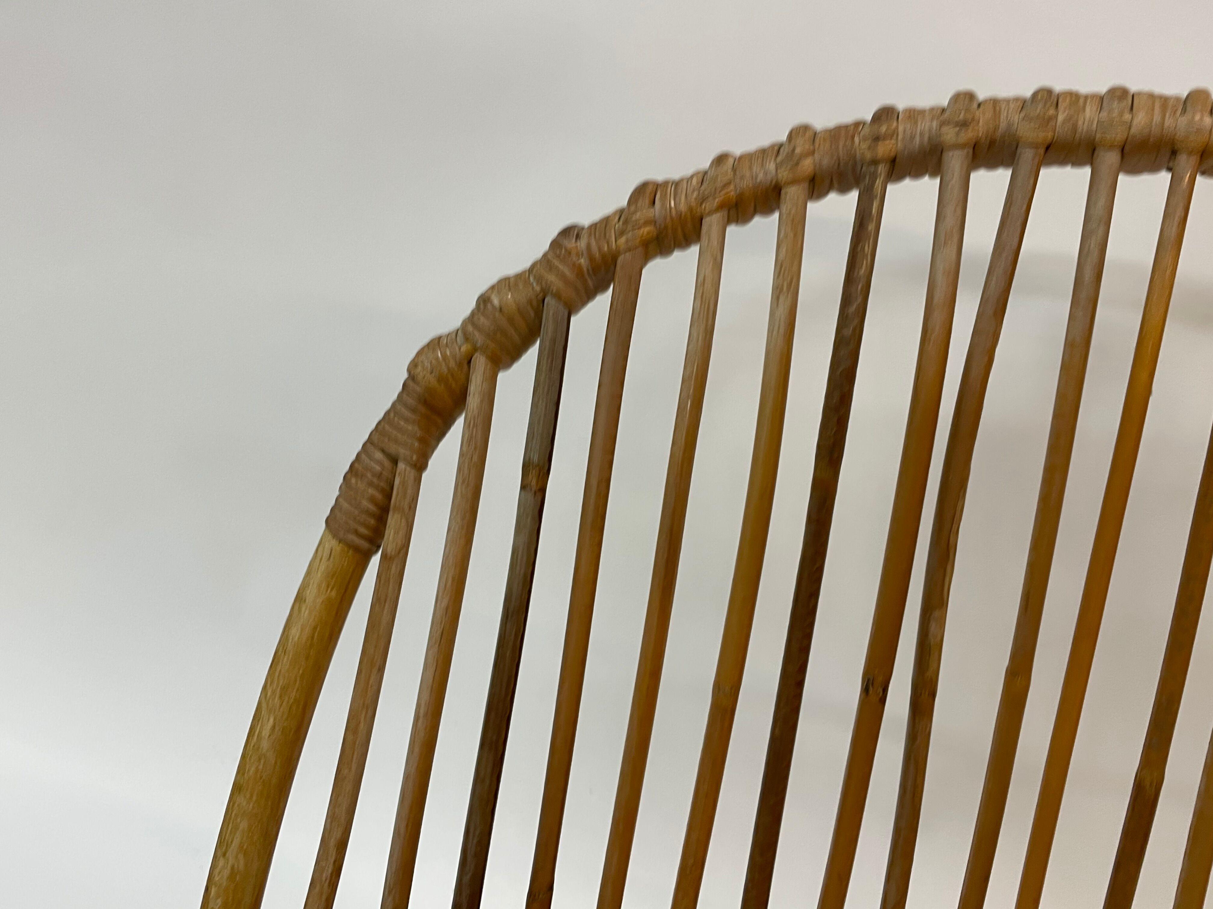 Vintage rattan chair by Dirk van Sliedregt Rohe Noordwolde 1960 from the Netherlands