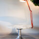 Lampe d'architecte Ledu orange, France 1970