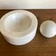 Space Age XXL ashtray in white marble, Italian design 1970.