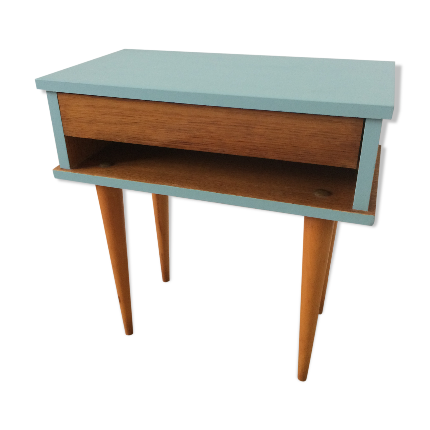 Vintage bedside table years 60 relookee