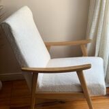 Vintage 70s boucle armchair