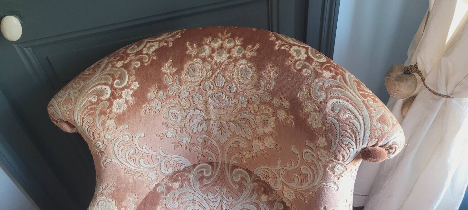 Velvet toad armchair