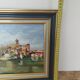 Oil painting on canvas - View of Tiber Island (Rome) - Corot style