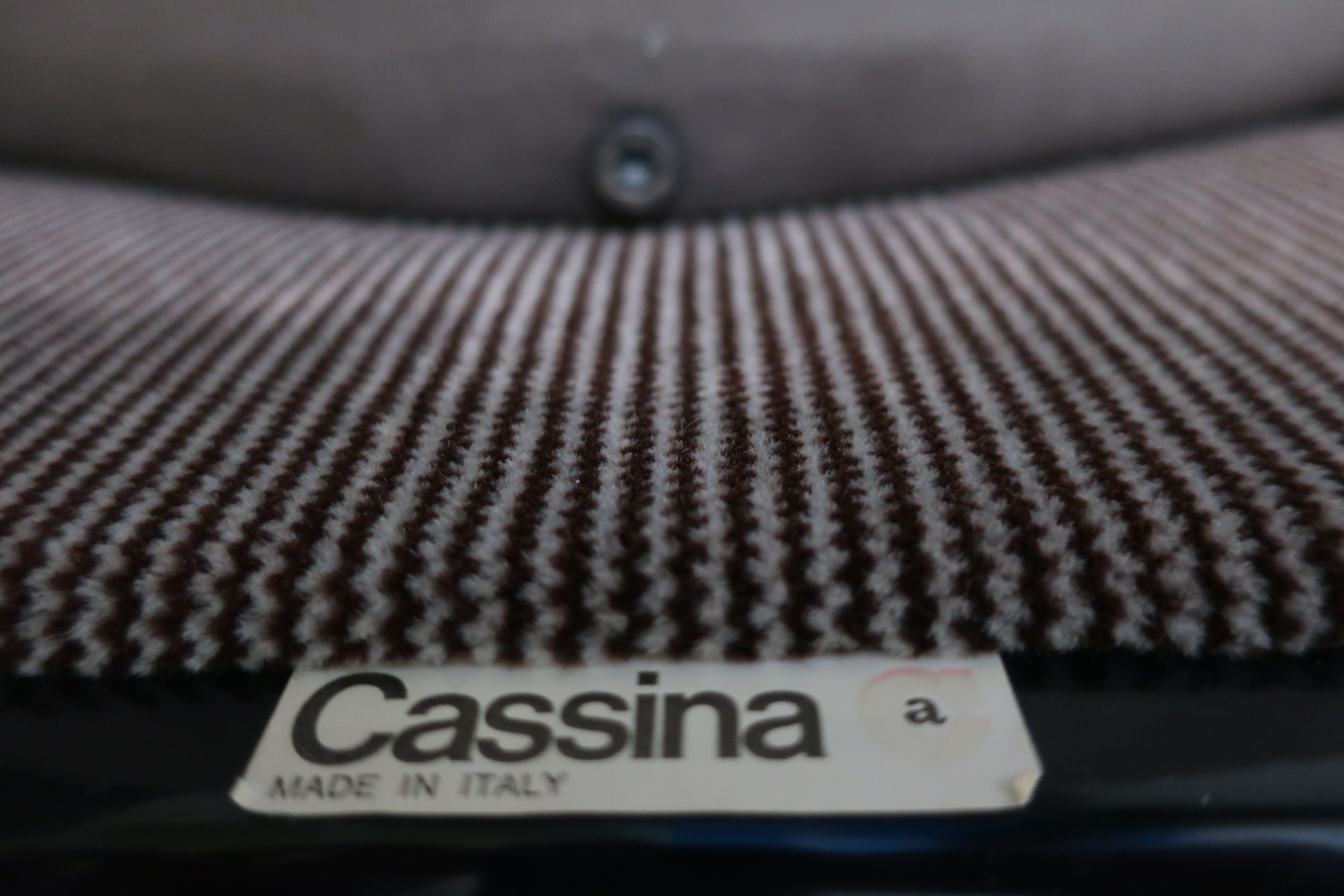 Vintage Maralunga chair and footrest by Vico Magistretti for Cassina