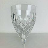 6 large Chantilly model stemmed glasses from Saint Louis, crystal, water or wine