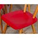Set of four red chairs published by Ton, 1960