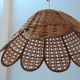 Wicker suspension / rattan flowers petal 70s