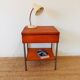 Vintage boarding school bedside table