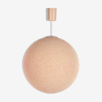 Vintage Cream Sugar Ball Hanging Lamp 1960s