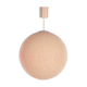 Vintage Cream Sugar Ball Hanging Lamp 1960s