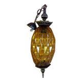 Lustre en verre ambré