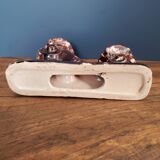 Pair of Fat Lava ceramic candle holders