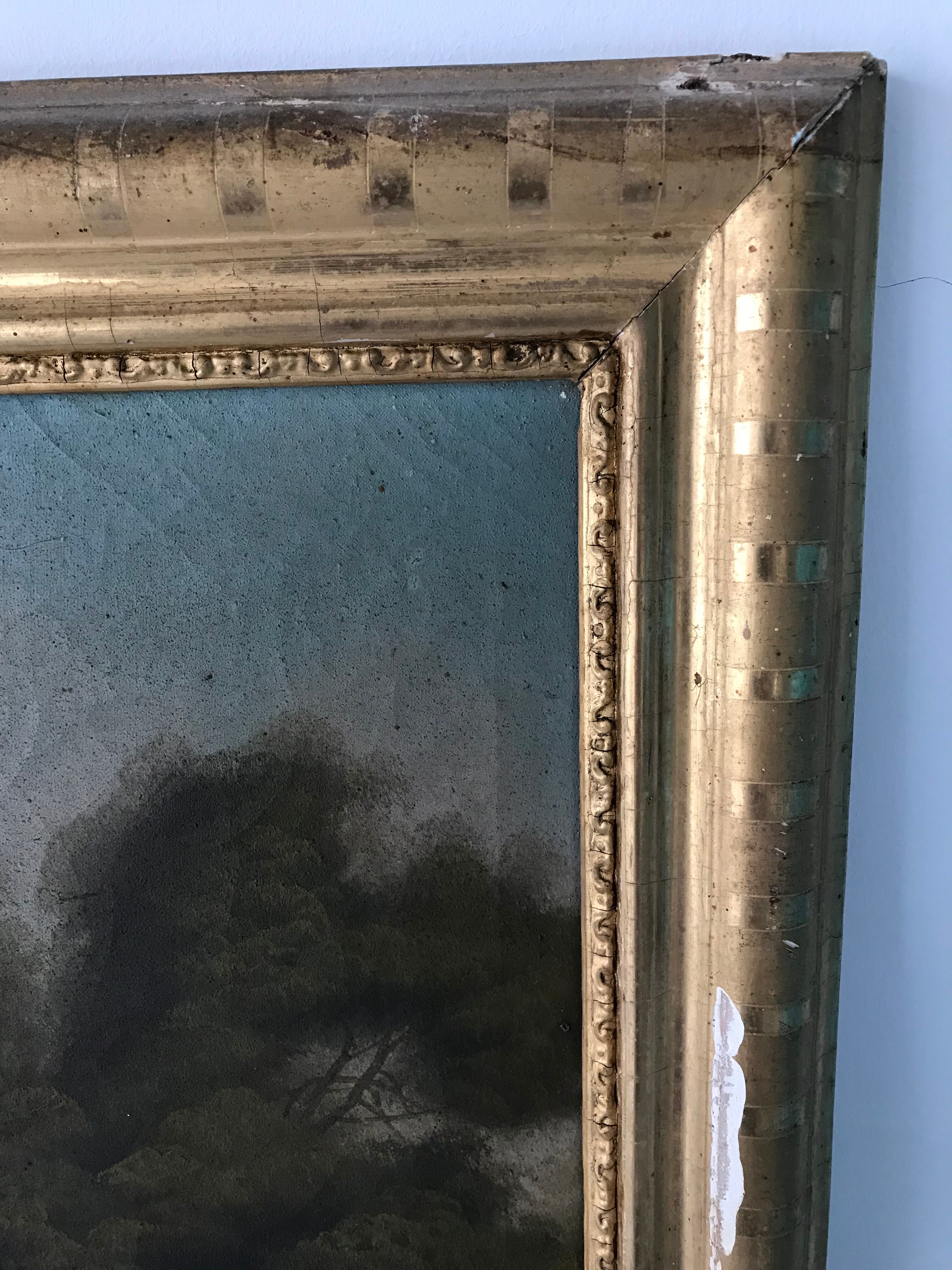 Miroir trumeau 19ème siècle jeu d'enfants  144 x 70 cm