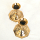 Pair of brass candle holders