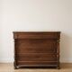 Antique wooden and white marble chest of drawers with 4 drawers.