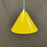 Small cone-shaped lamp in beautiful yellow lacquer finish.