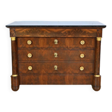 Mahogany chest of drawers, Empire period – Early 19th century