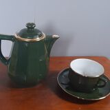 Teapot Apilcp Yves Deshoulières - Empire green and gold - 1980