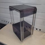 Plexiglas shelf on casters from the 70s