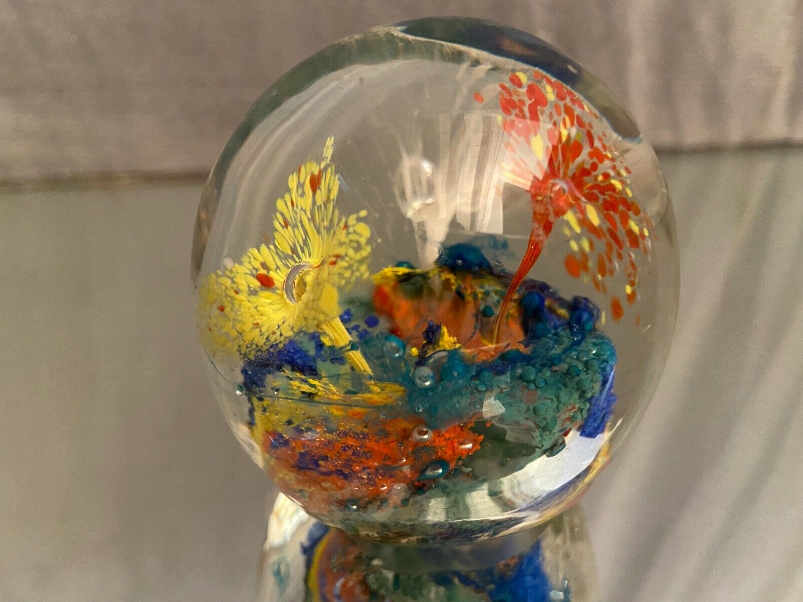 Sulfide ball paperweight