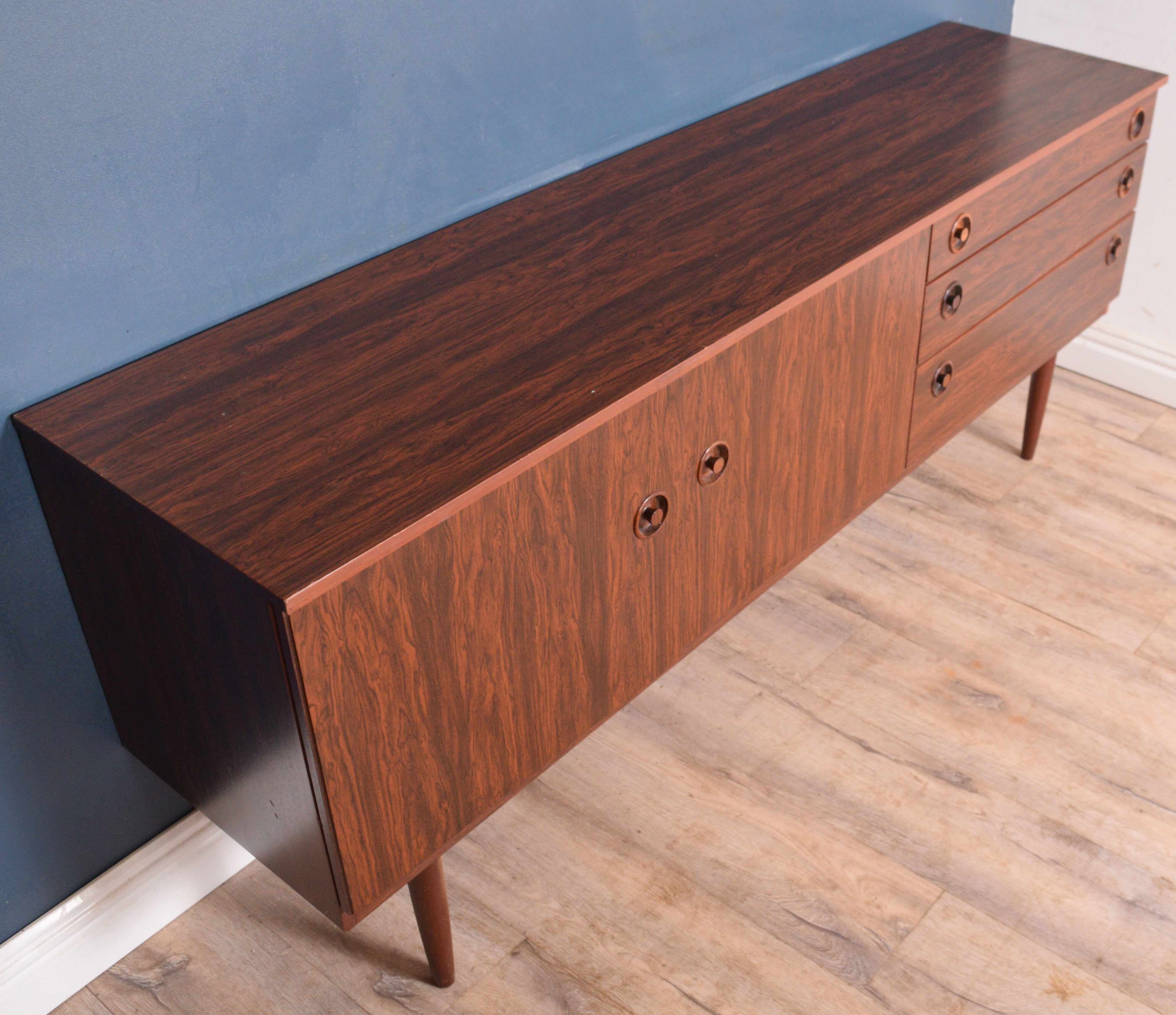 Rosewood Greaves & Thomas retro sideboard cabinet, 1970s