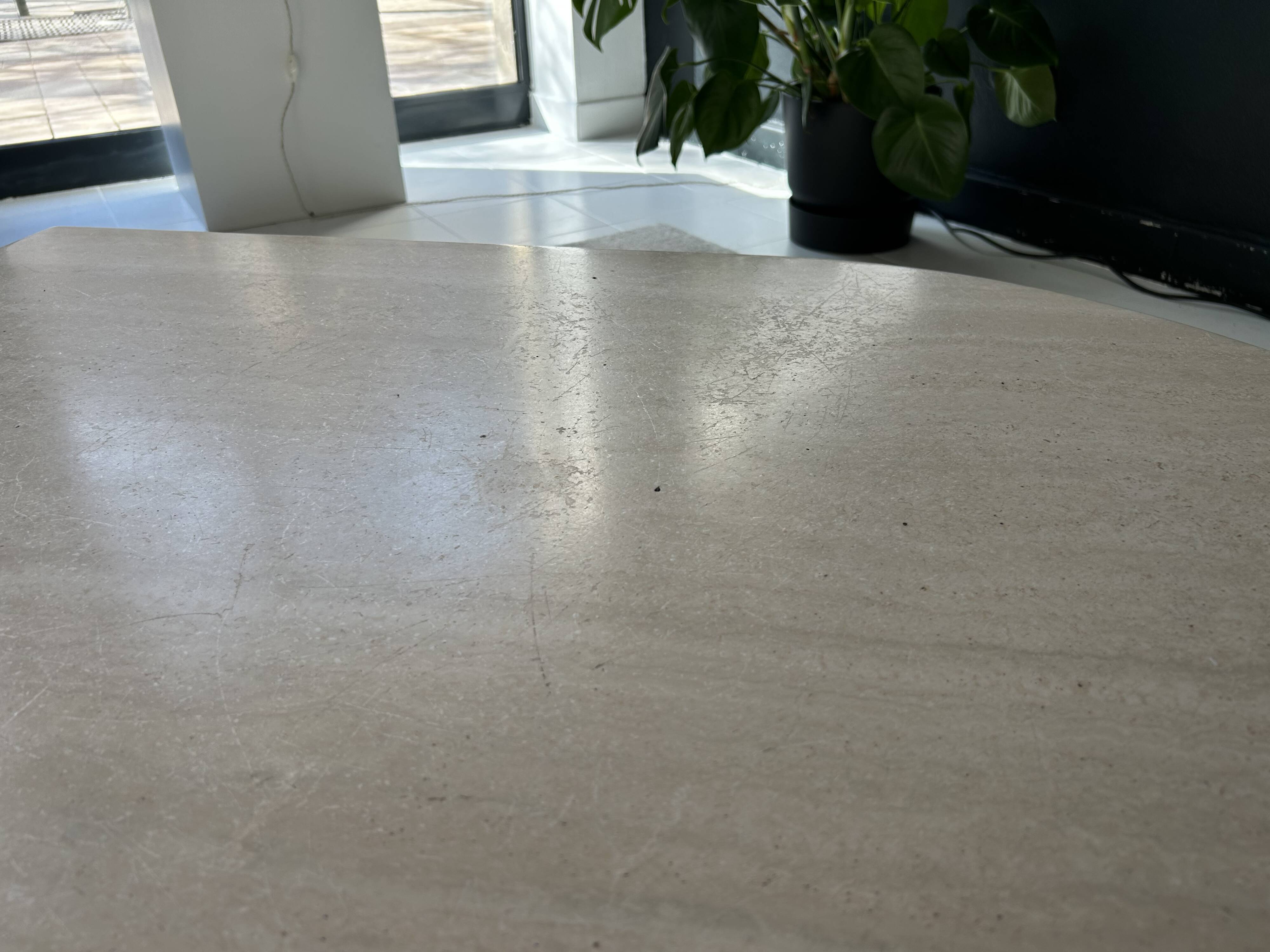 Travertine coffee table Roche Bobois