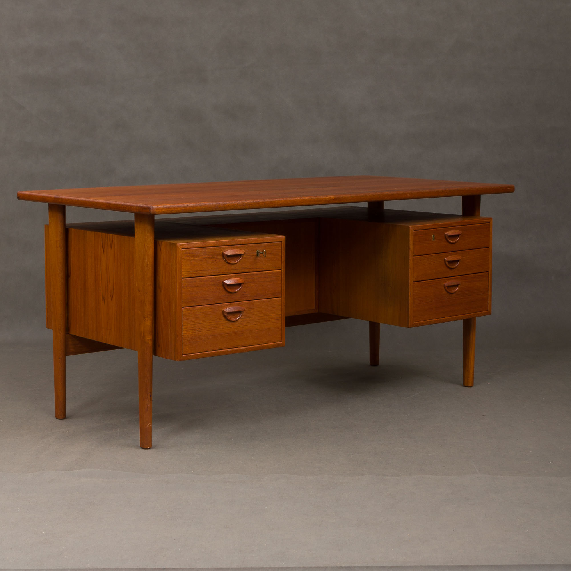 Kai Kristiansen free standing teak desk