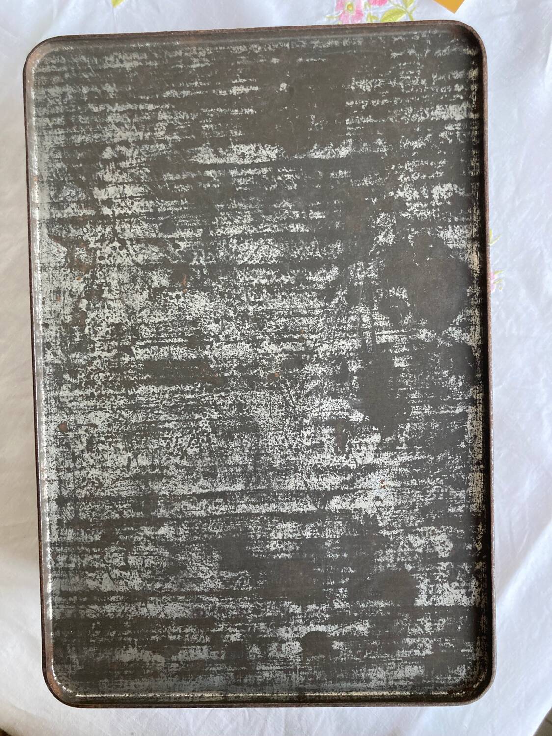 Metal box decorated with medieval pattern