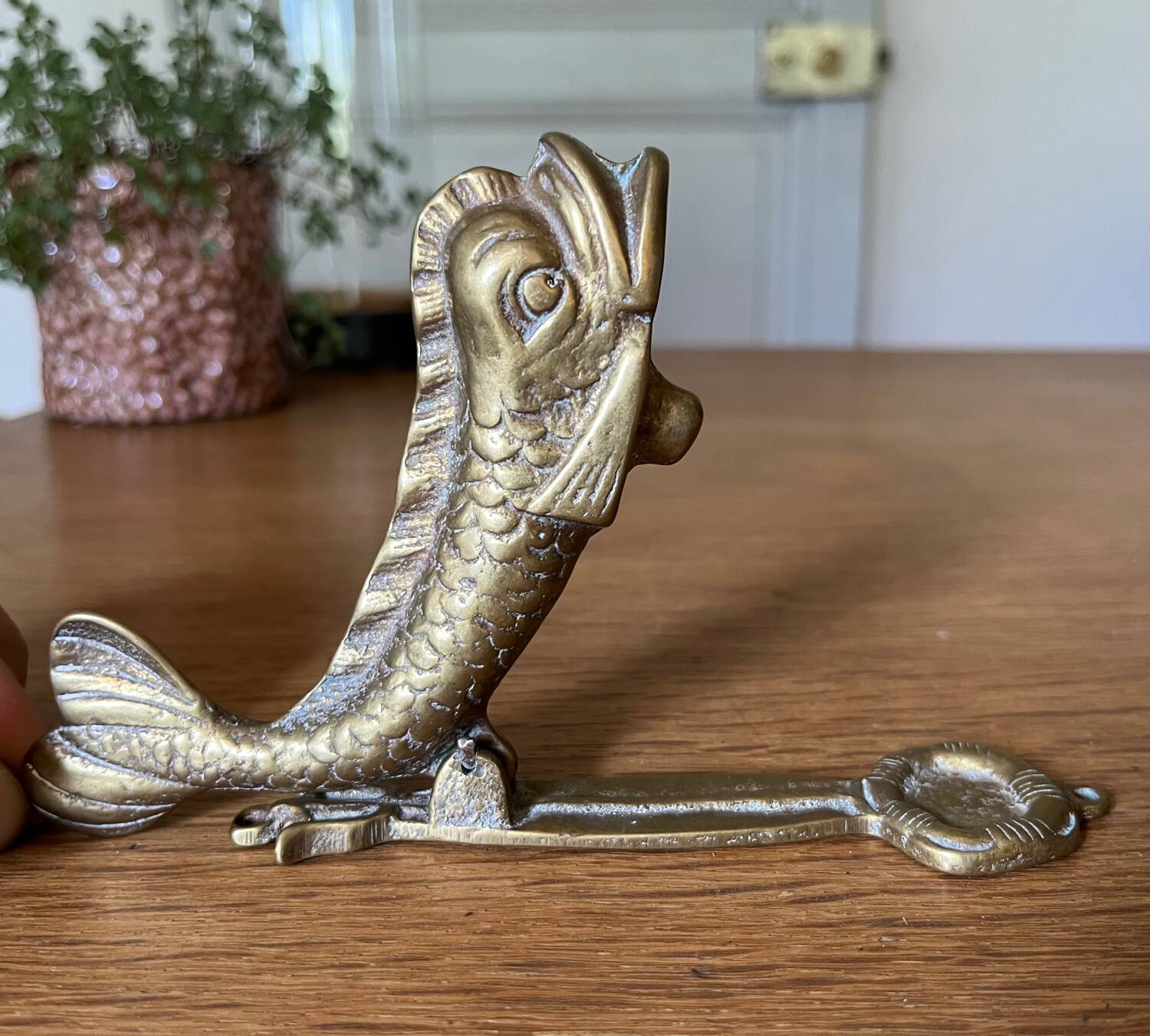 Bronze fish knocker