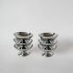 set of 6 designer stainless steel bowls 1970 9 x 5 cm