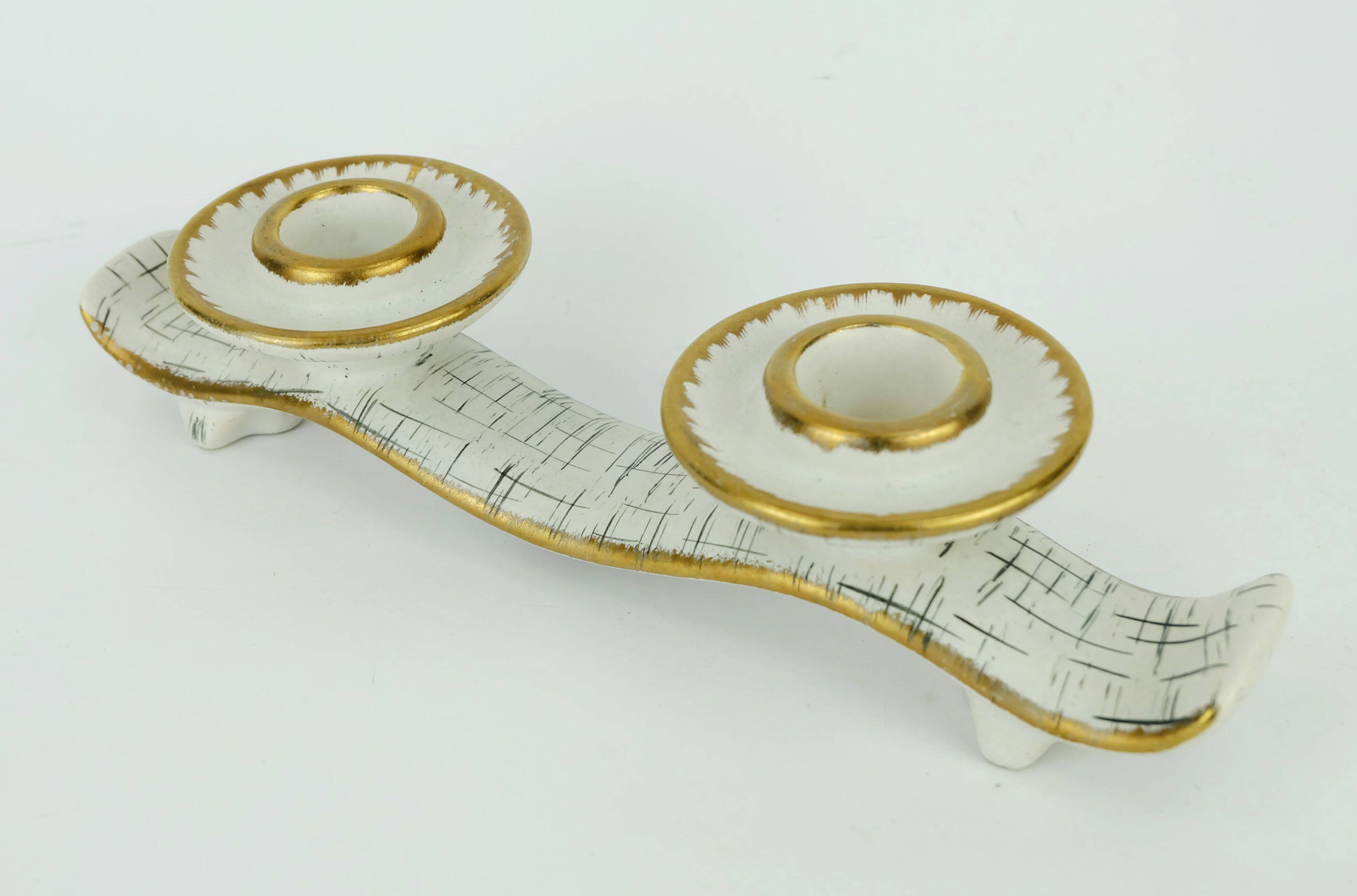 mid century ceramic CANDLE HOLDER u-keramik 1950s