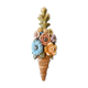 Wall decoration in slurry (flowers)