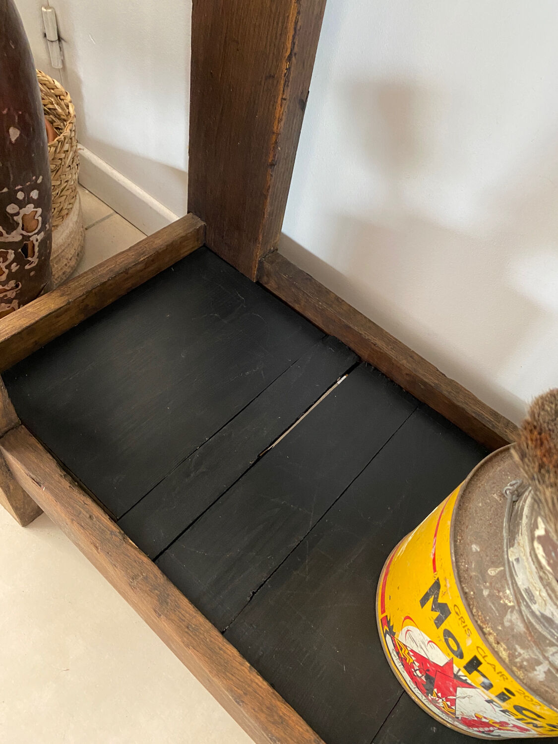 Old wooden workbench