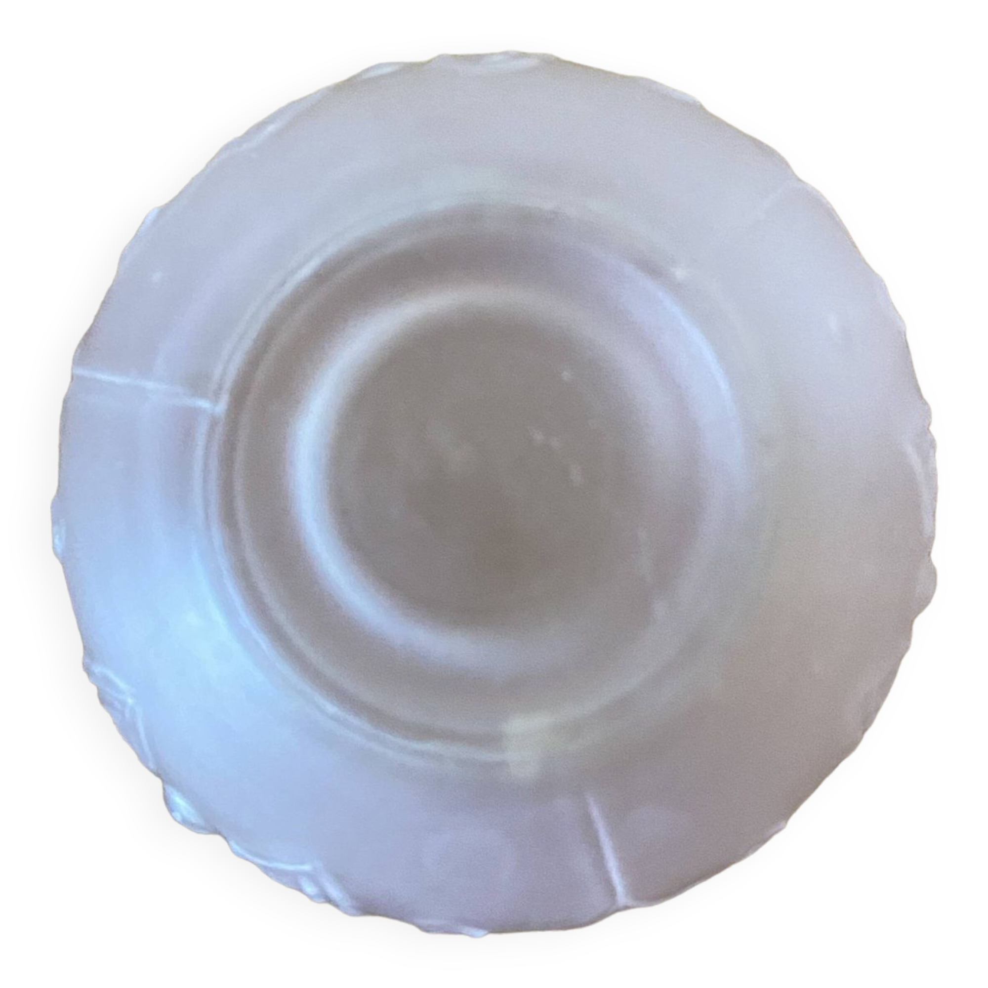 Small pink opaline vase with butterfly motif