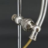 Workshop lamp in aluminum and nickel, adjustable with raise-lower system, France, circa 1900
