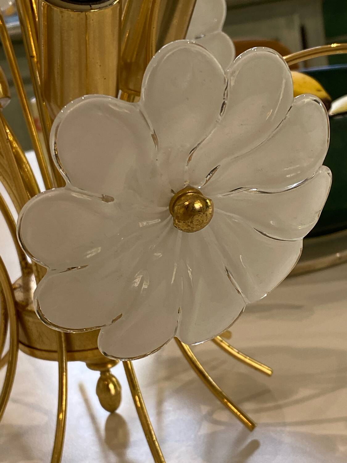 Murano glass flower chandelier, 1970s