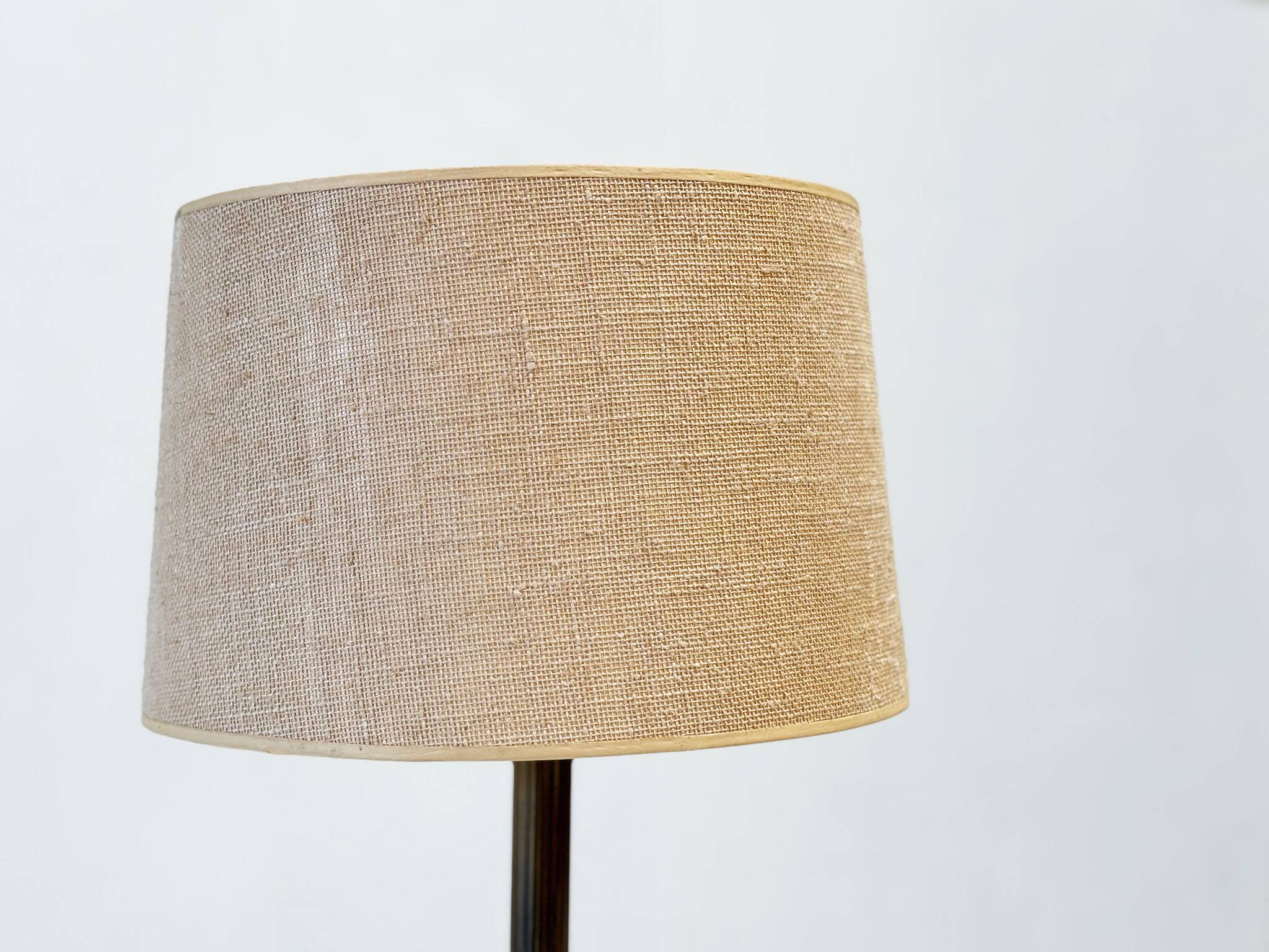 Black leather table lamp