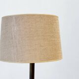 Black leather table lamp