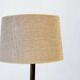 Black leather table lamp