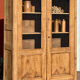 Antique Parisian wardrobe: solid wood dresser bookcase