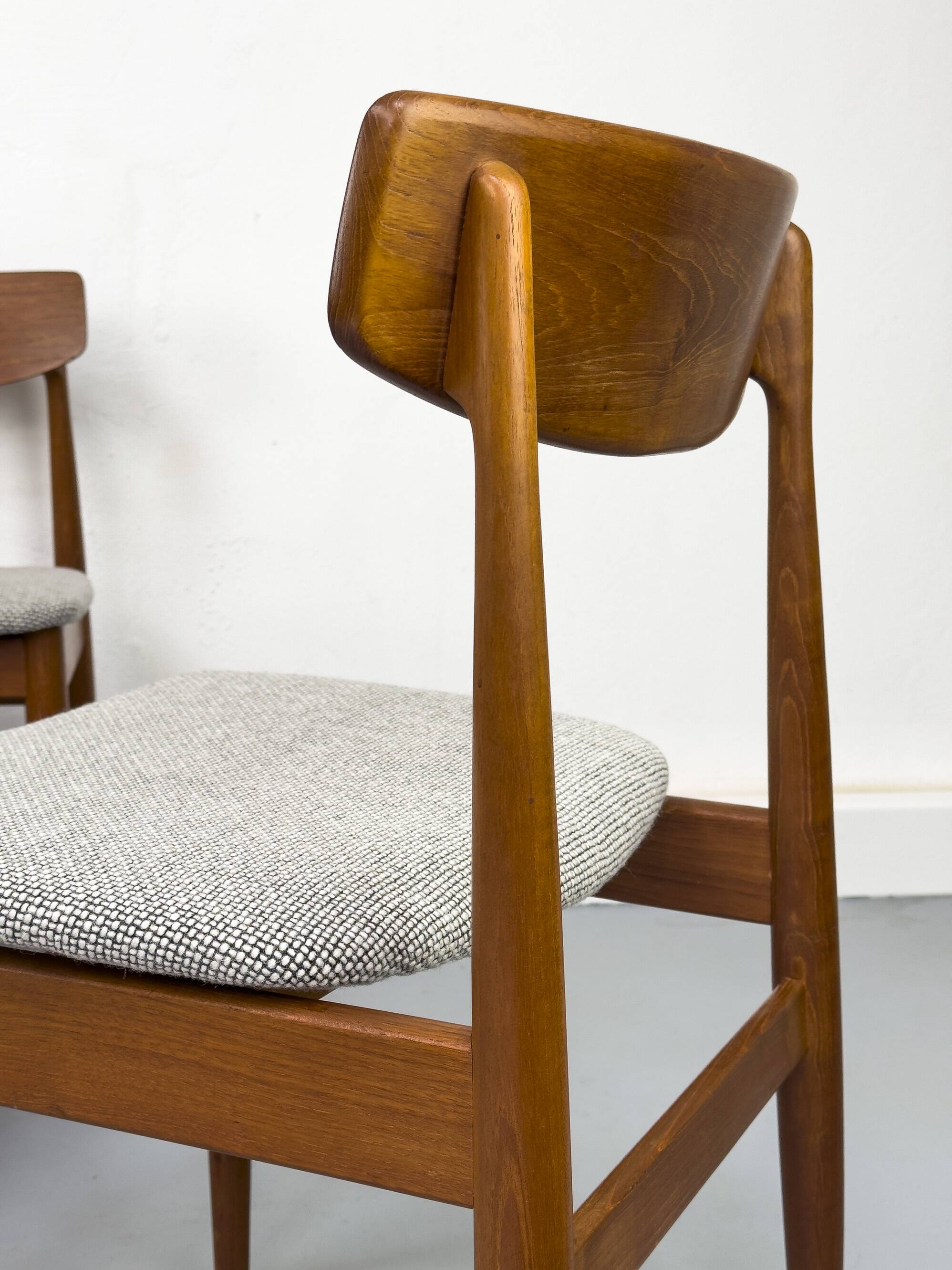 Teak and wool dining chairs by Casala, 1960s, set of 6