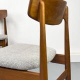 Chaises de salle à manger en teck et laine par Casala, années 1960, lot de 6